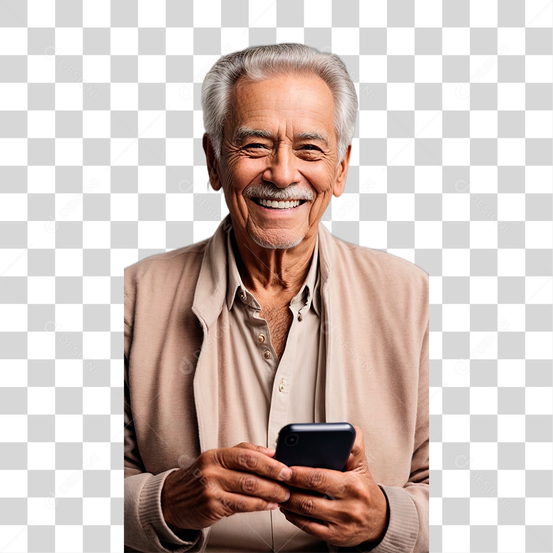 Homem Senhor Velho Alegre PNG Transparente