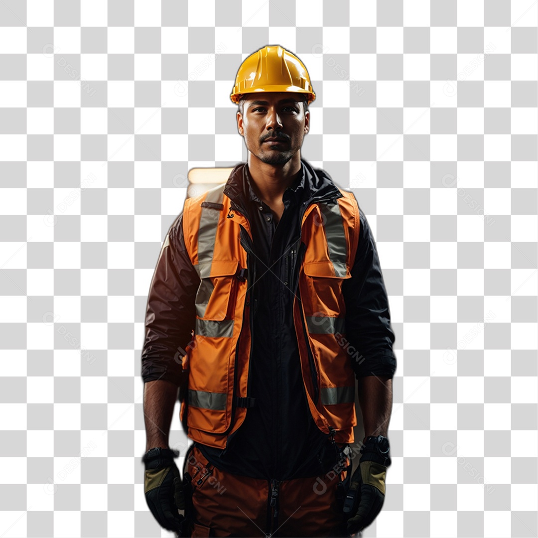 Homem Trabalhador com Epis PNG Transparente