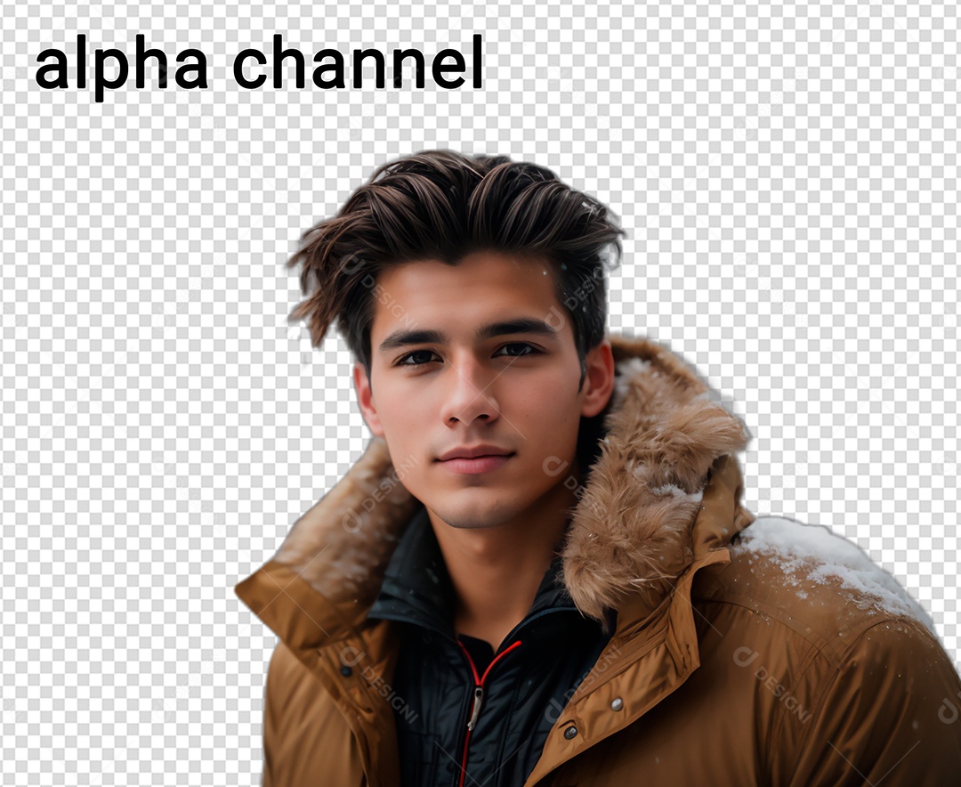 Jovem garoto com agasalhos de frio