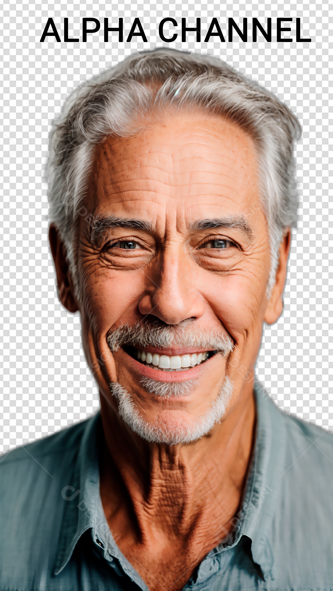 Homem de cabelos brancos