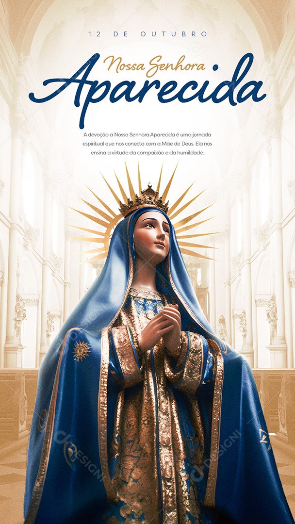 Story Dia de Nossa Senhora Aparecida 12 de Outubro Social Mídia Editável