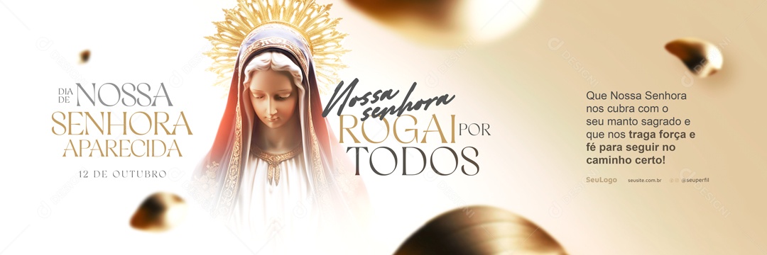 Social Media Banner Nossa Senhora Rogai Por Todos PSD Editável