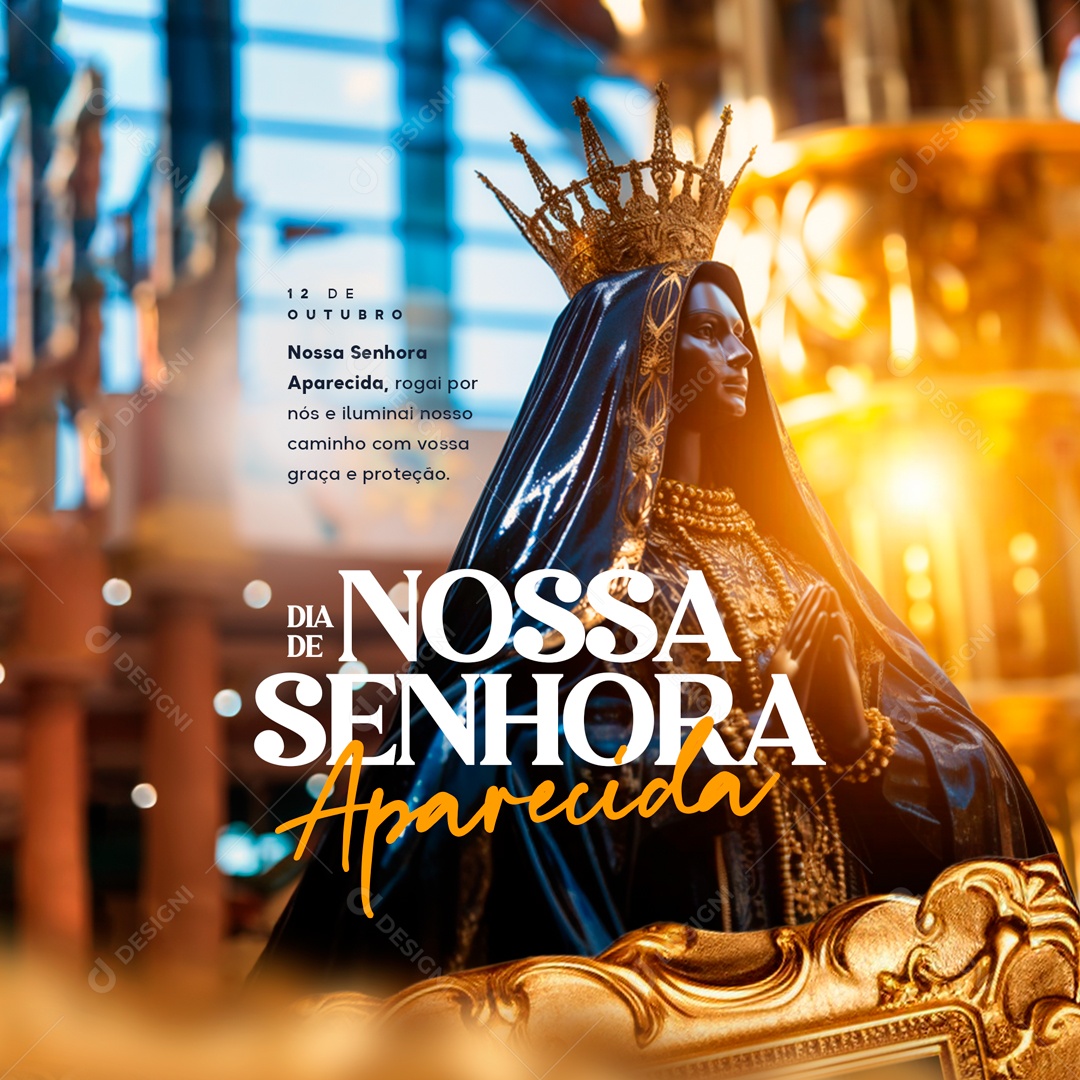 Social Media Dia De Nossa Senhora Aparecida 12 De Outubro PSD Editável