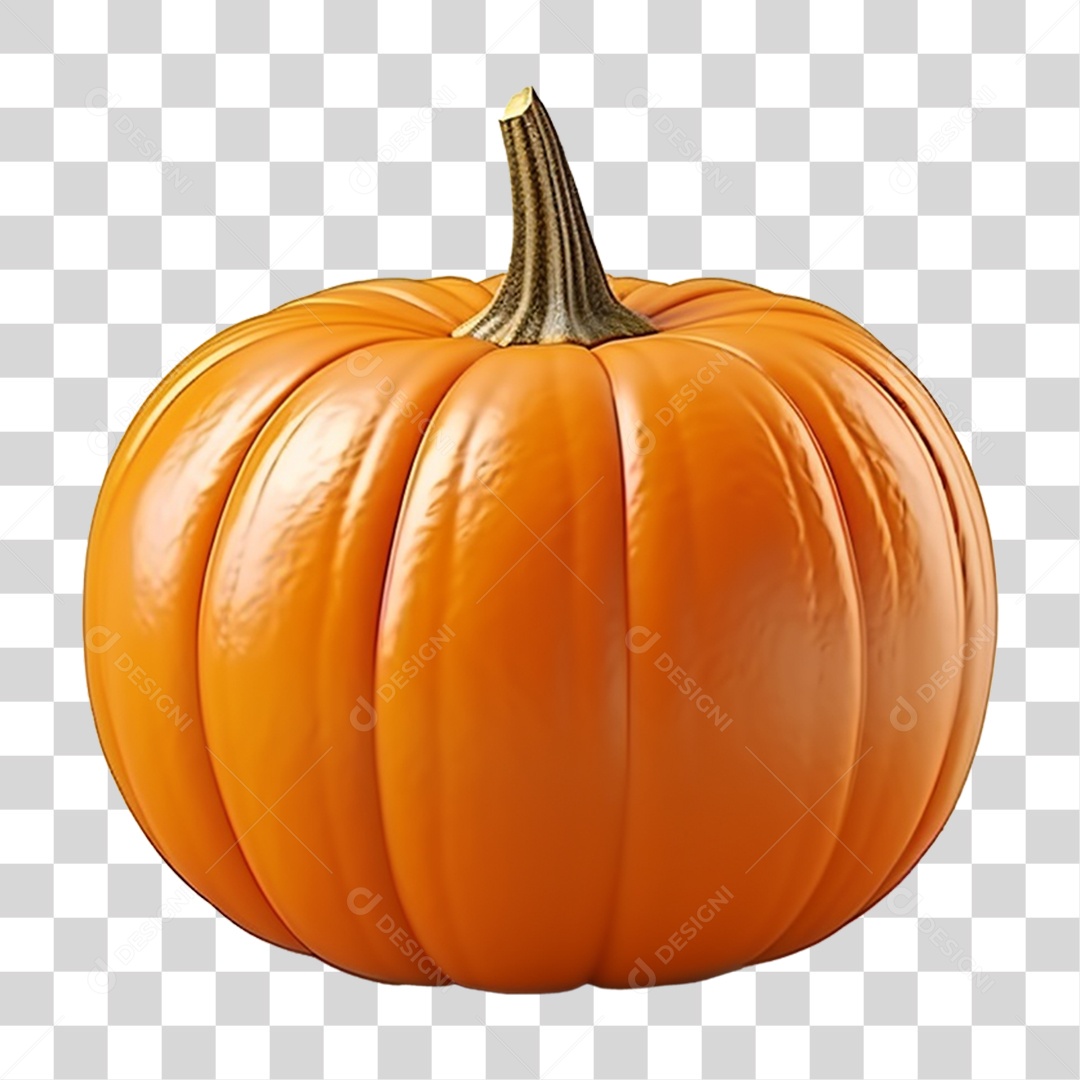 Abóbora de Halloween Elemento 3D para Composição PNG Transparente