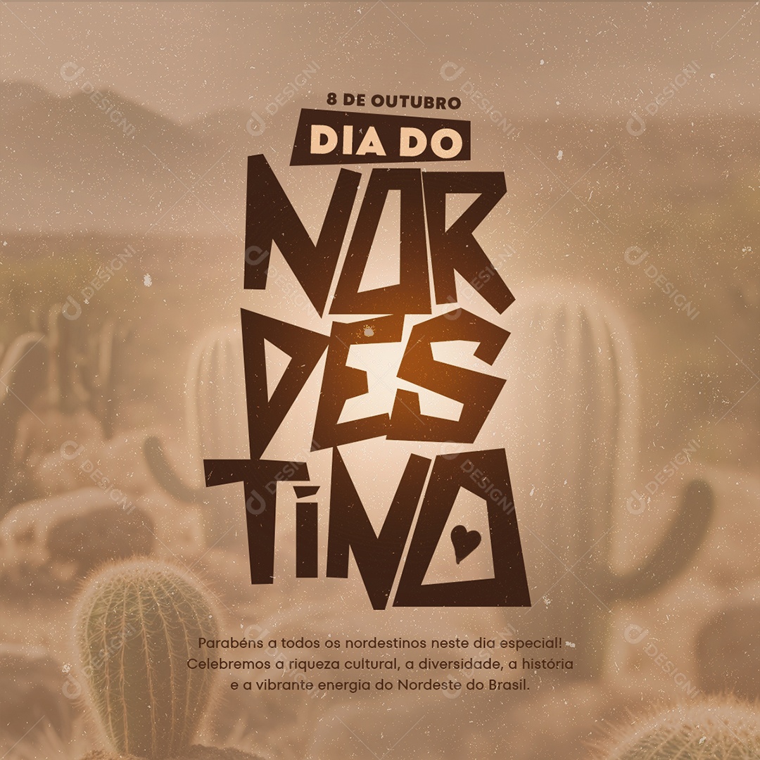 Social Media Feed 08 De Outubro Dia Do Nordestino Riqueza Cultural PSD Editável