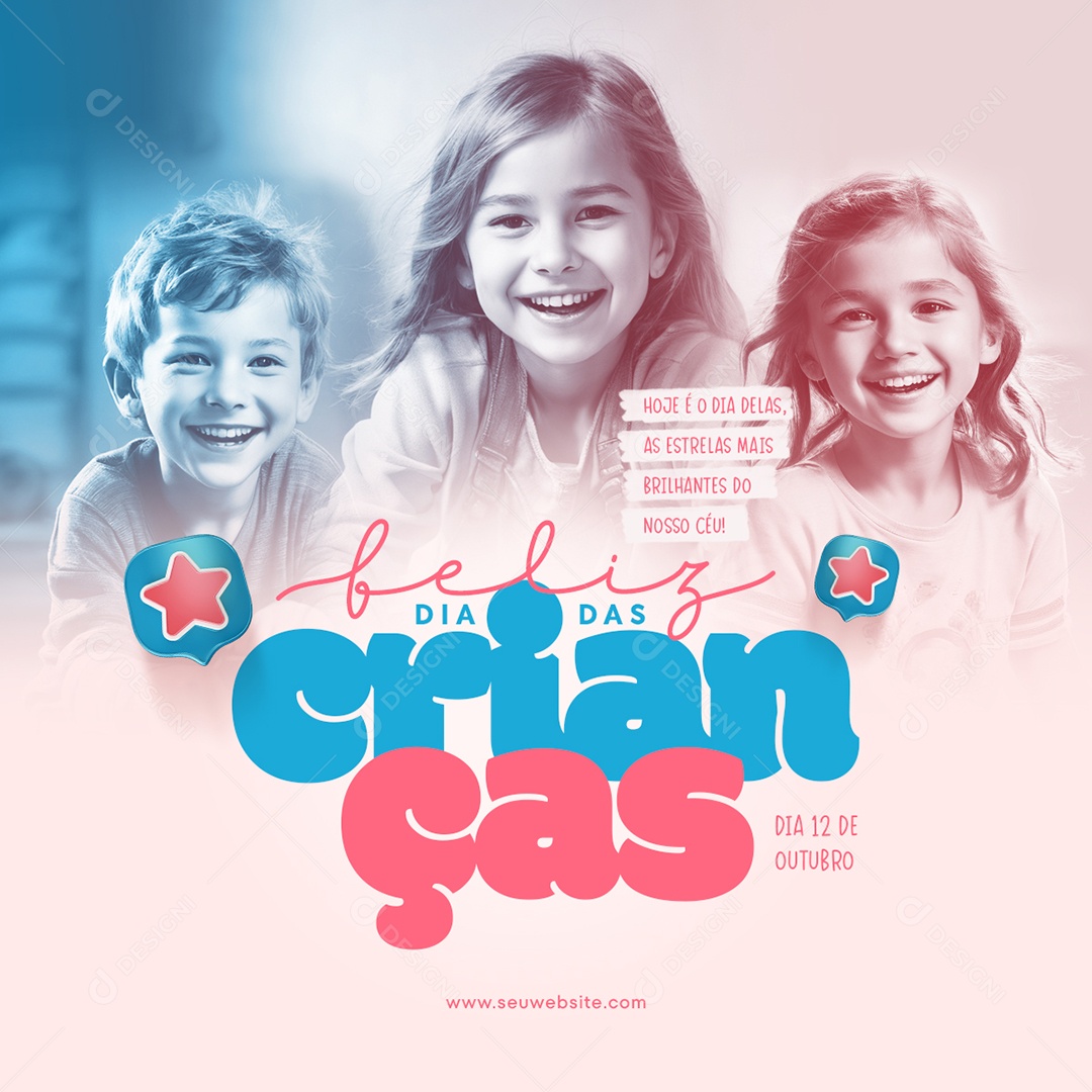 Social Media Feed Feliz Dia Das Crianças 12 De Outubro PSD Editável