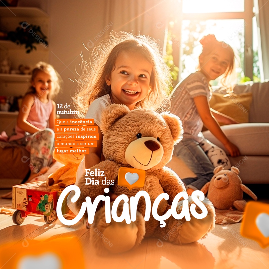Social Media Feliz Dia Das Crianças 12 De Outubro PSD Editável