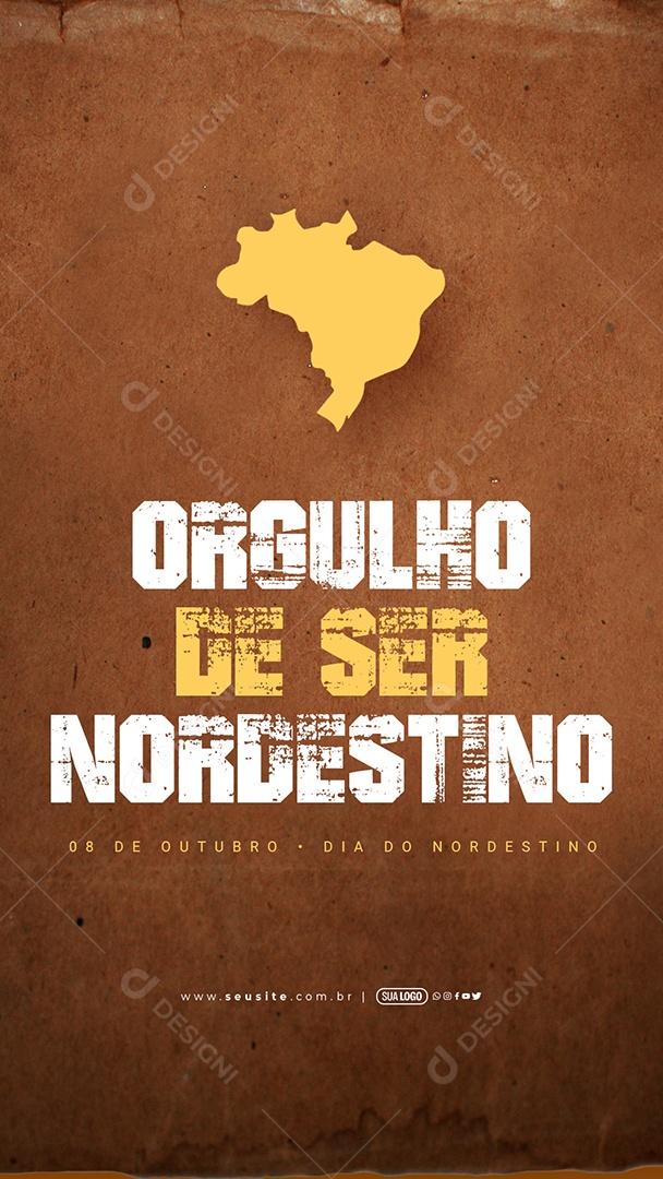 Story Dia do Nordestino 08 de Outubro Orgulho de ser Arretado Social Media PSD Editável