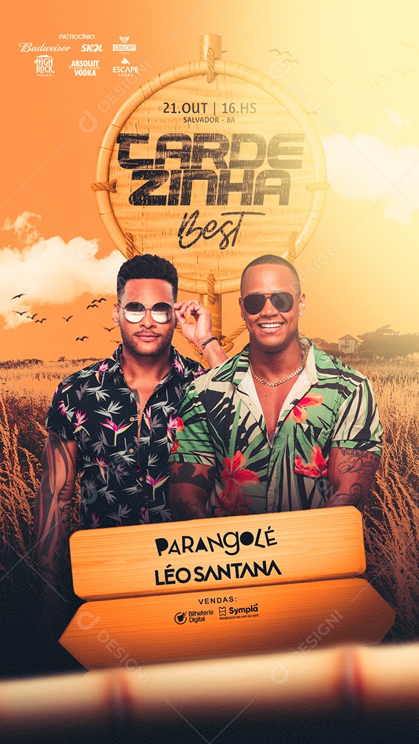 Flyer Story Tardezinha Best Parangolé Léo Santana Social Media PSD Editável