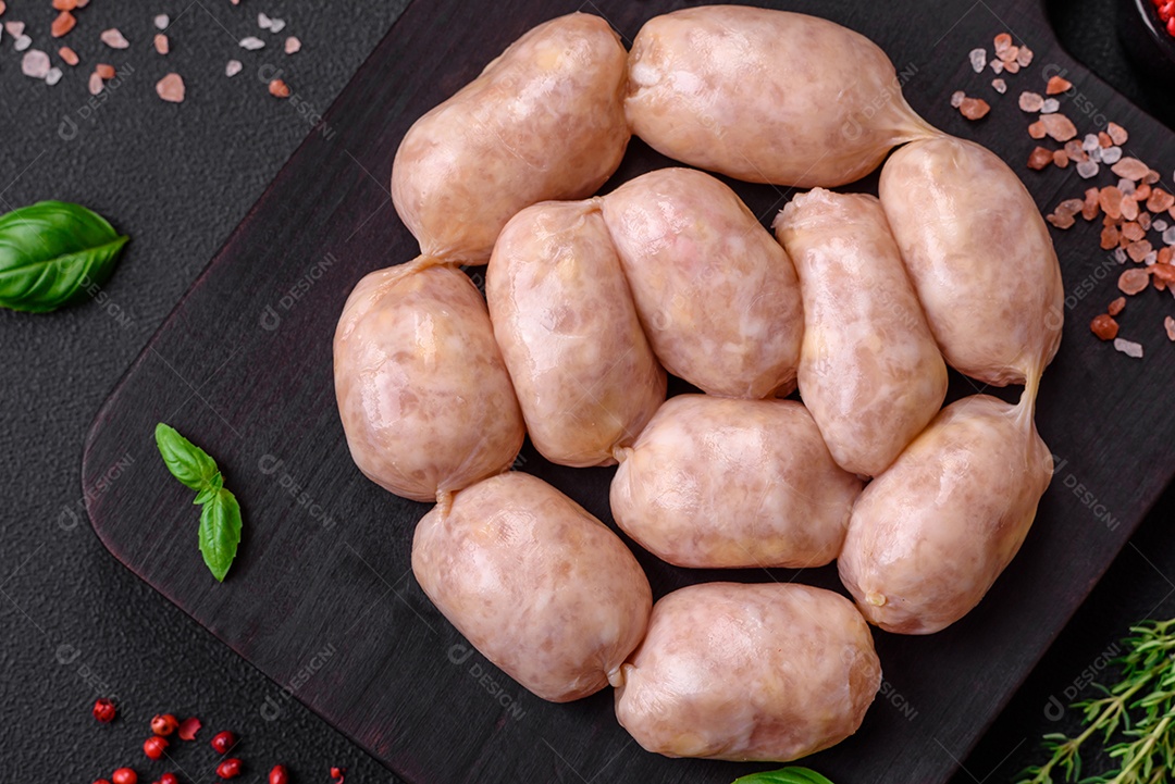 Ingredientes para cozinhar tomate cereja, sal, especiarias e ervas sobre um fundo escuro de concreto