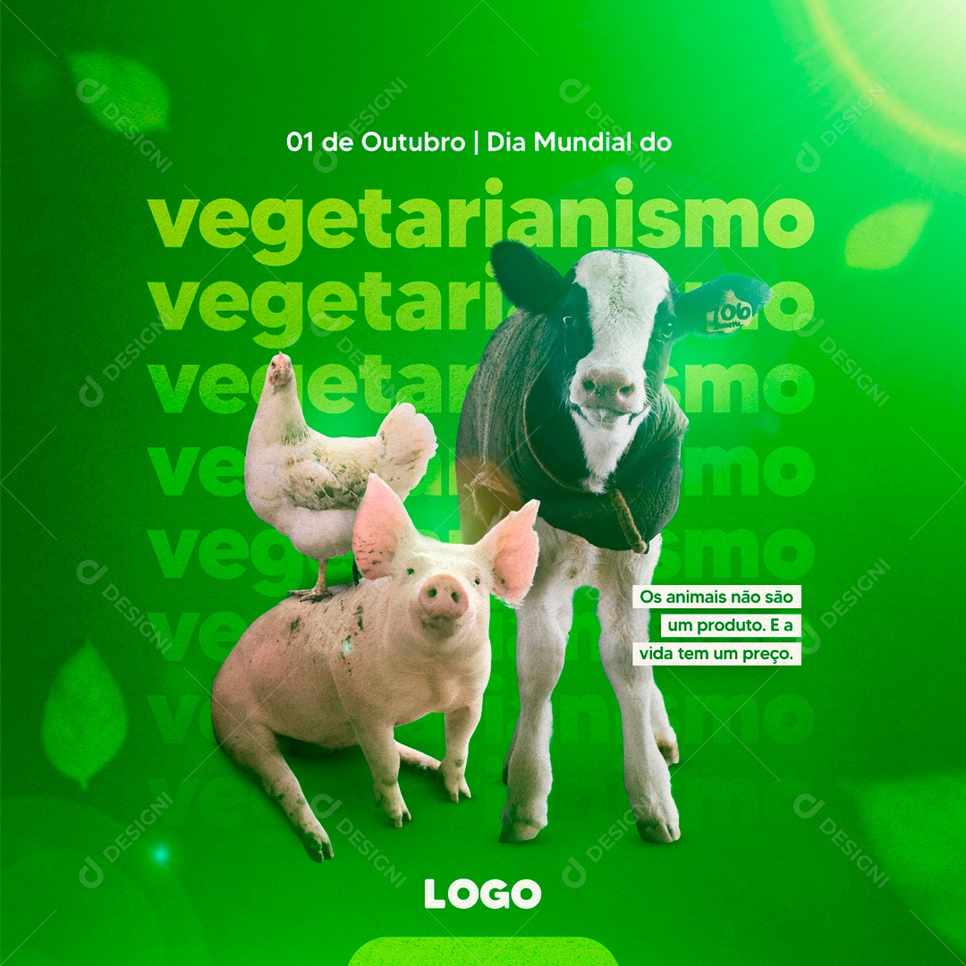 Dia Mundial Do Vegetarianismo 01 De Outubro Social Media PSD Editável