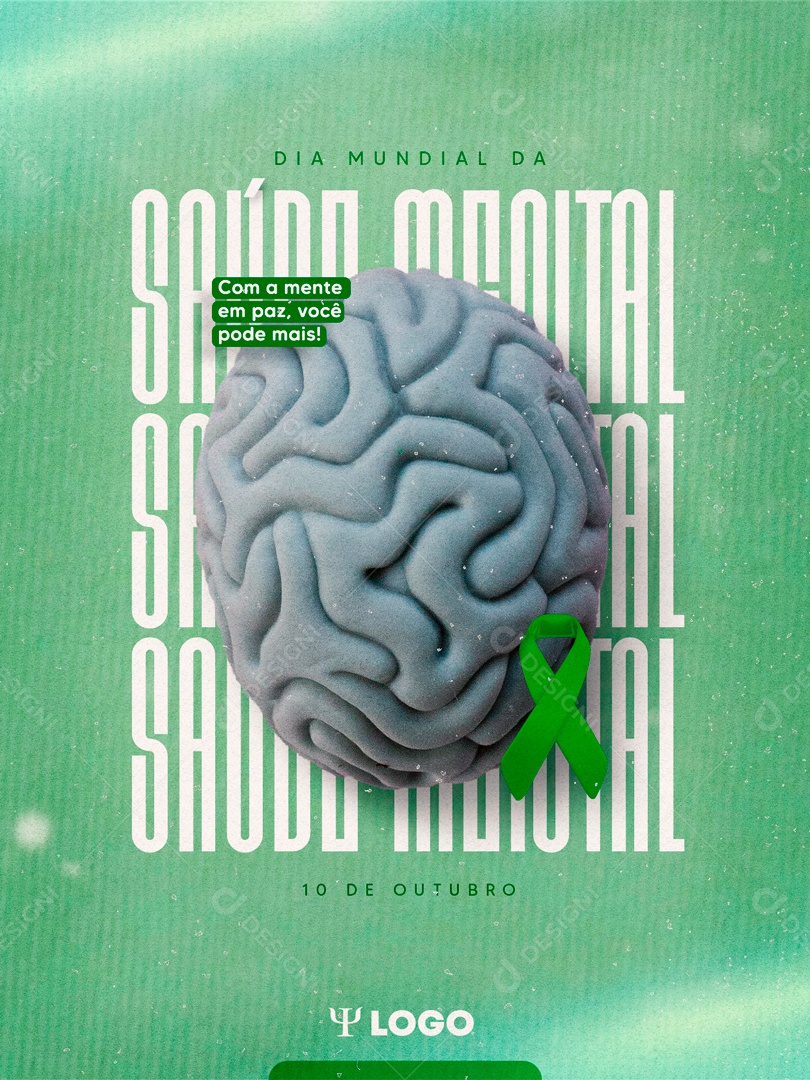 Social Media Dia Mundial Da Saúde Mental 10 De Outubro PSD Editável