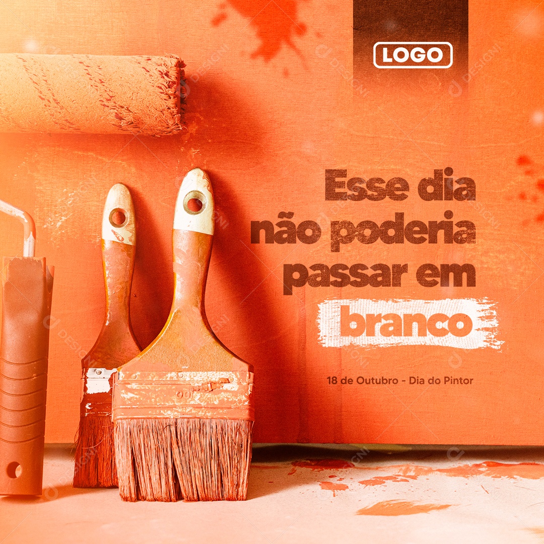 Social Media Dia Do Pintor 18 De Outubro PSD Editável