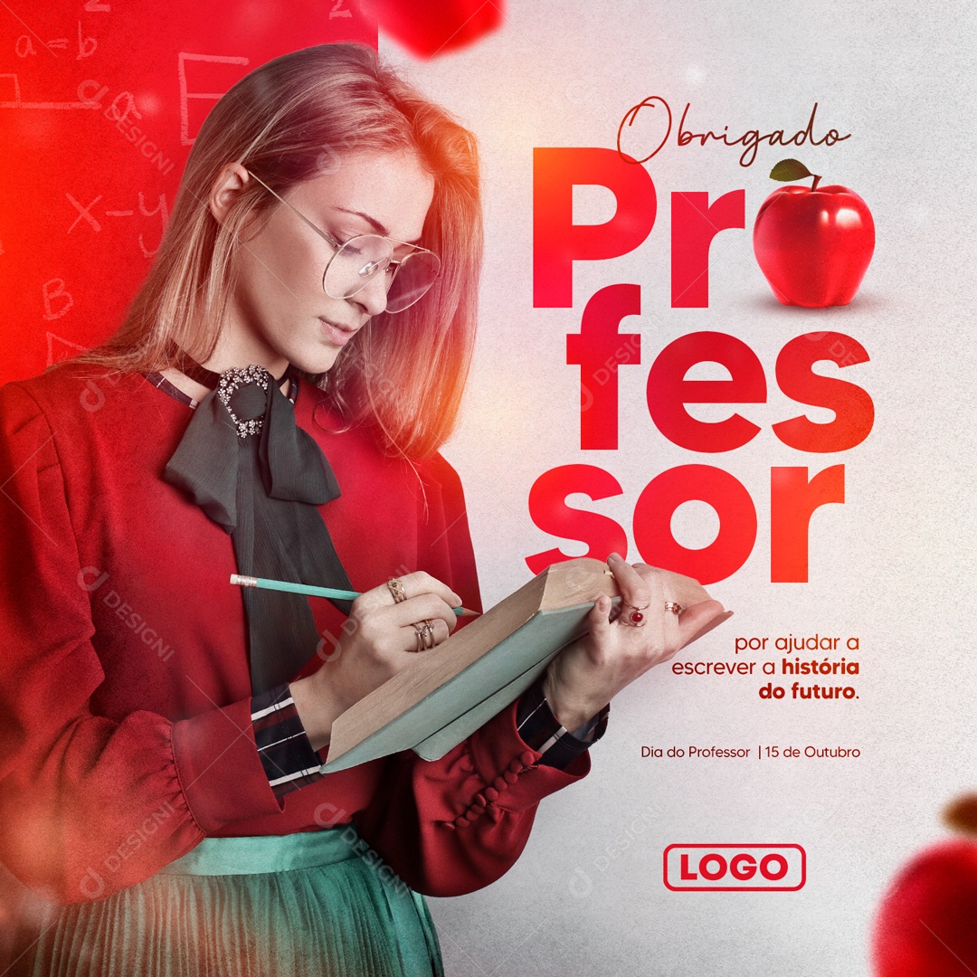 Social Media Obrigado Dia Do Professor História Do Futuro PSD Editável