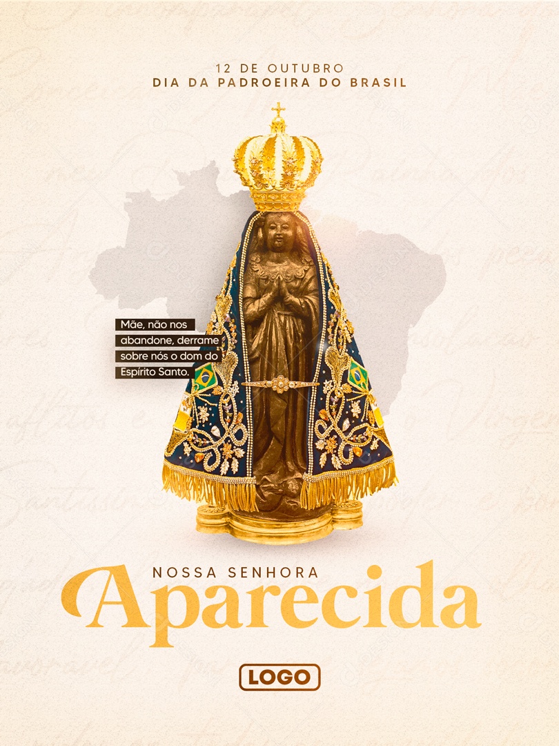 Dia Da Padroeira Do Brasil 12 De Outubro Social Media PSD Editável
