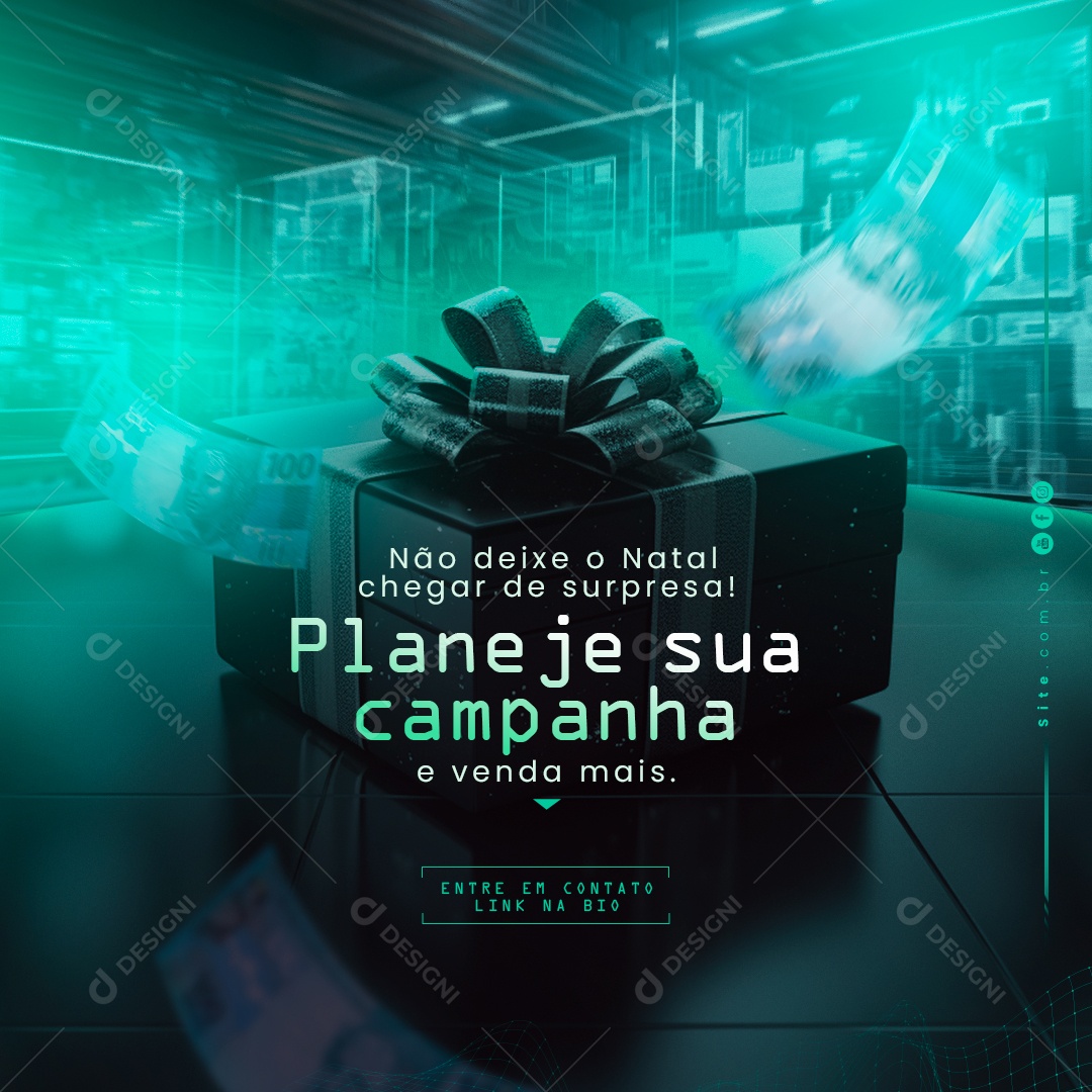 Marketing Digital Não Deixe o Natal Chegar de Surpresa Planeja sua Campanha Social Media PSD Editável