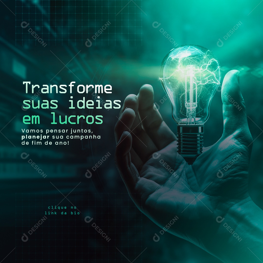 Marketing Digital Transforme suas Ideias em Lucros Social Media PSD Editável