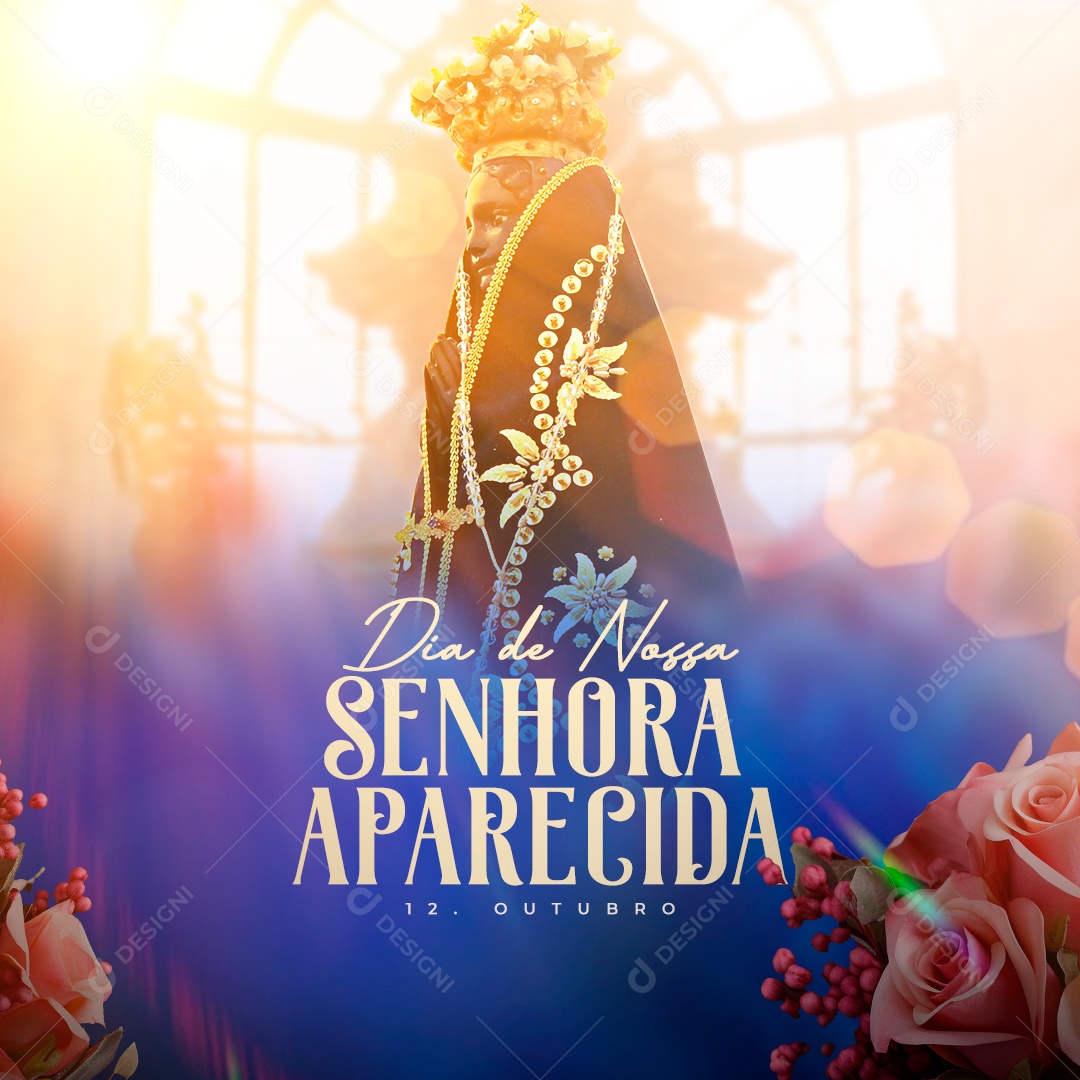 Dia de Nossa Senhora Aparecida 12 de Outubro Social Media PSD Editável