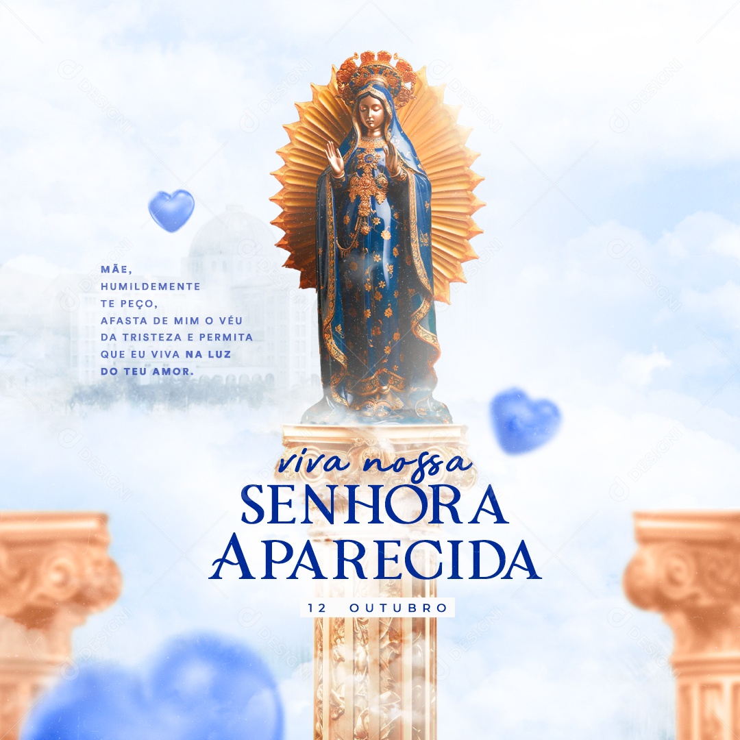 Dia de Nossa Senhora Aparecida 12 de Outubro Social Media PSD Editável