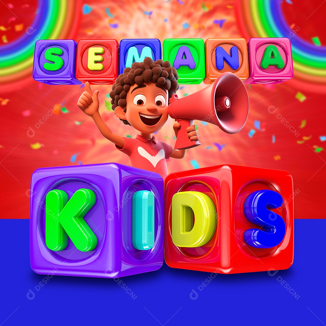 Social Media Semana Kids Dia Das Crianças PSD Editável