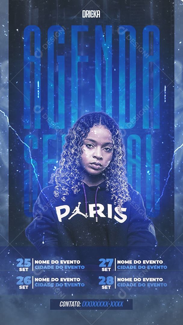 Social Media Flyer Story Mc Dricka PSD Editável