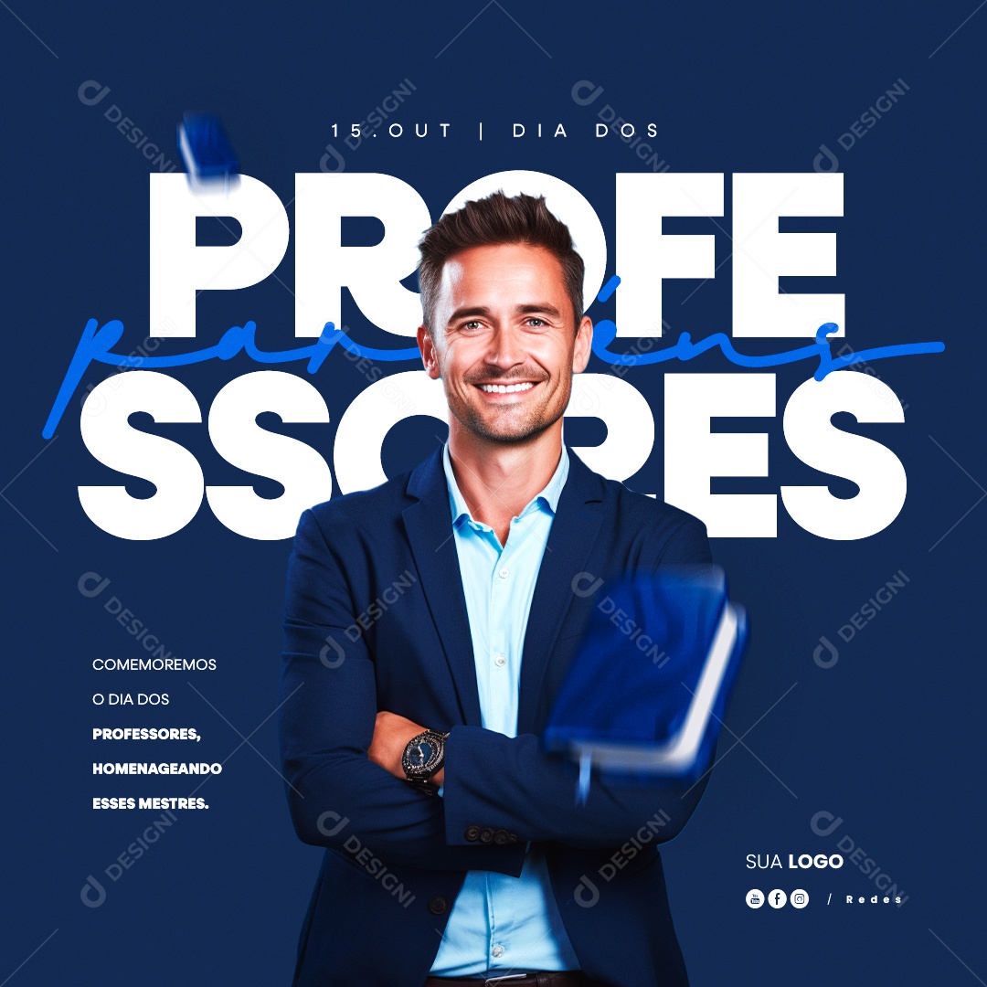 Dia dos Professores 15 de Outubro Social Media PSD Editável