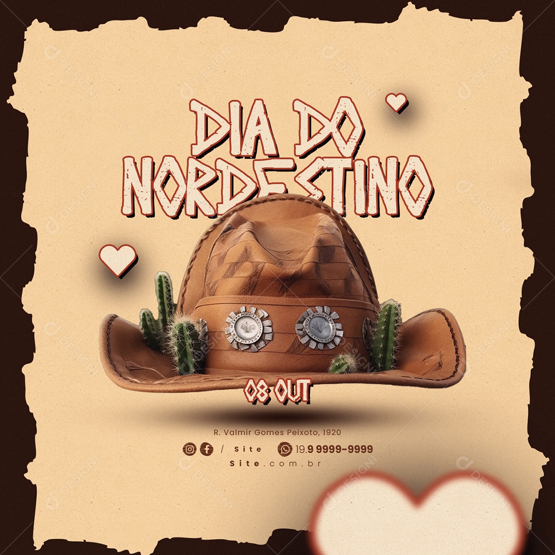 Dia do Nordestino 08 de Outubro Social Media PSD Editável