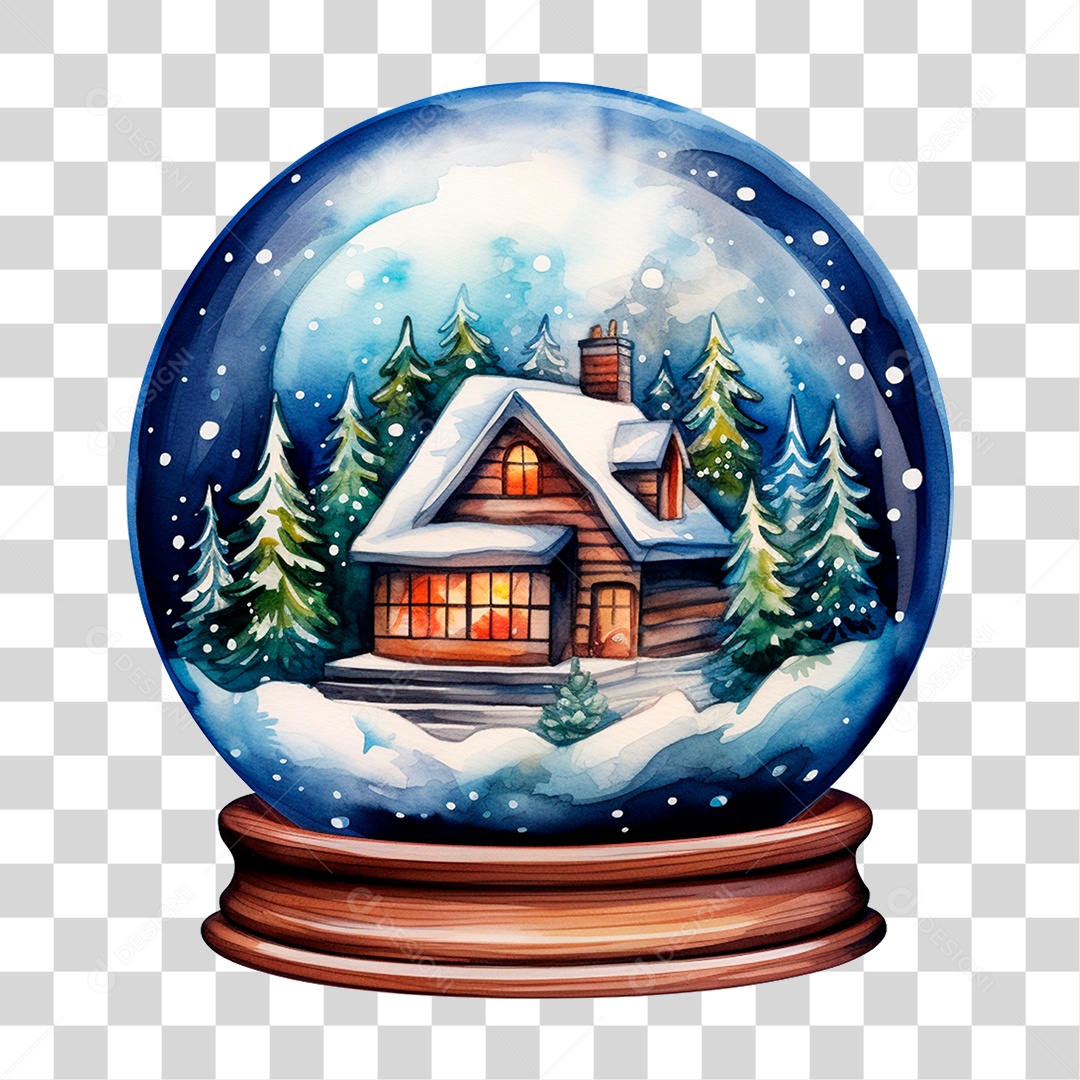 Globo de Neve de Natal PNG Transparente