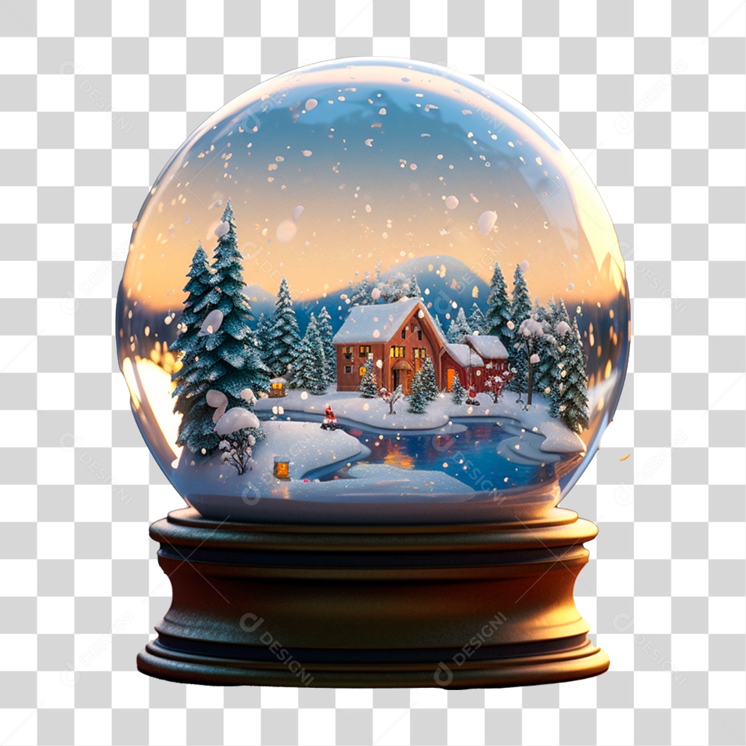 Globo de Neve de Natal PNG Transparente