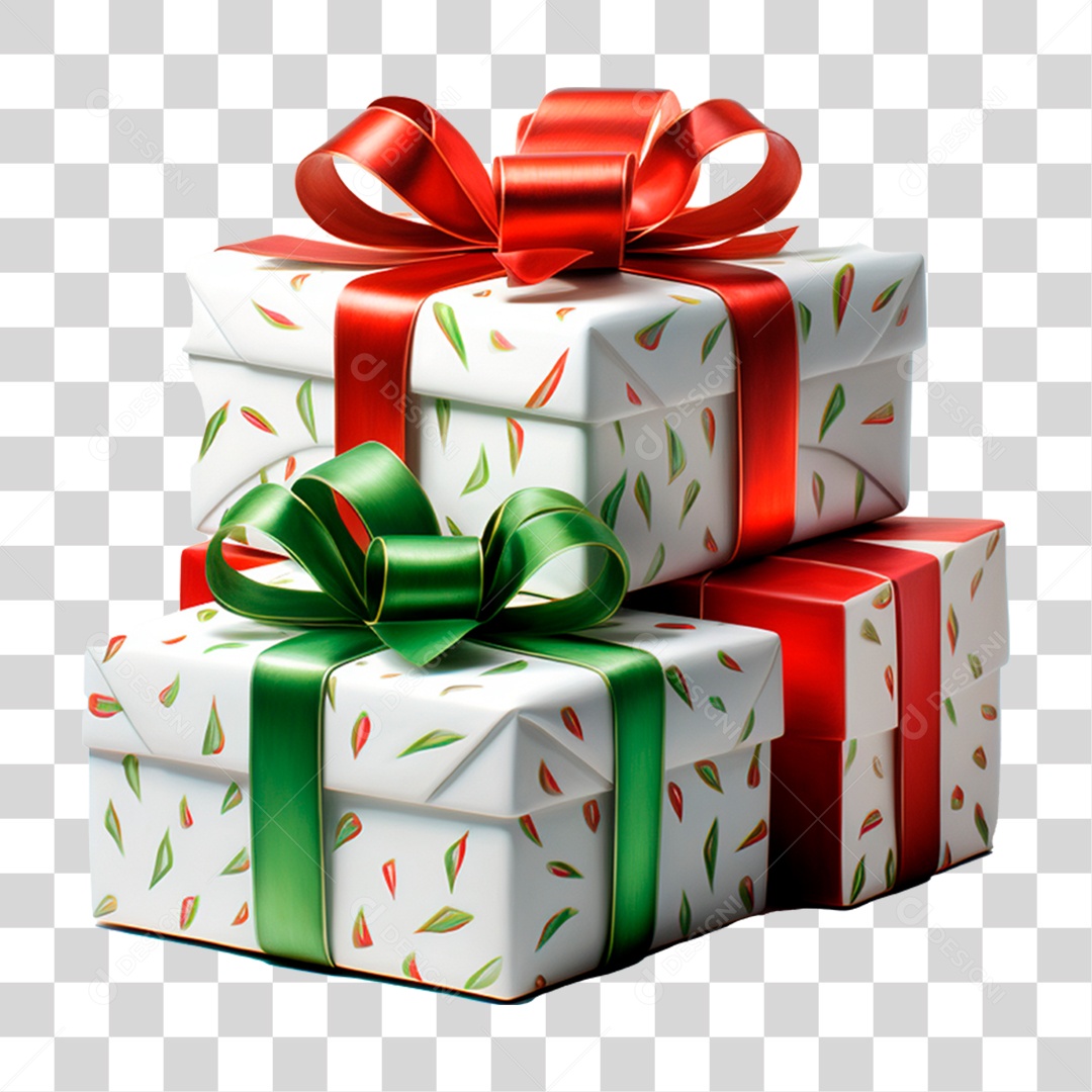 Caixas de Presentes Para o Natal PNG Transparente