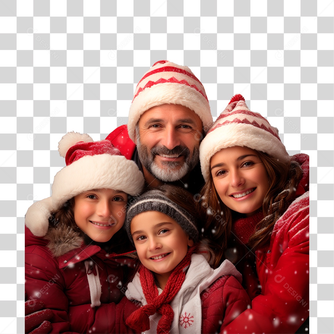 Família Reunida Para o Natal PNG Transparente