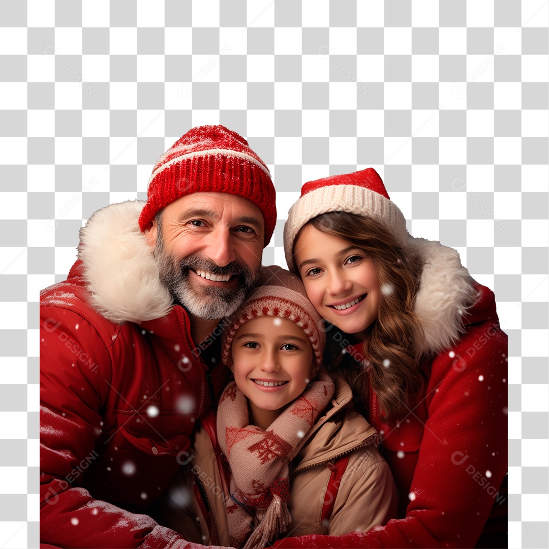 Família Reunida Para o Natal PNG Transparente