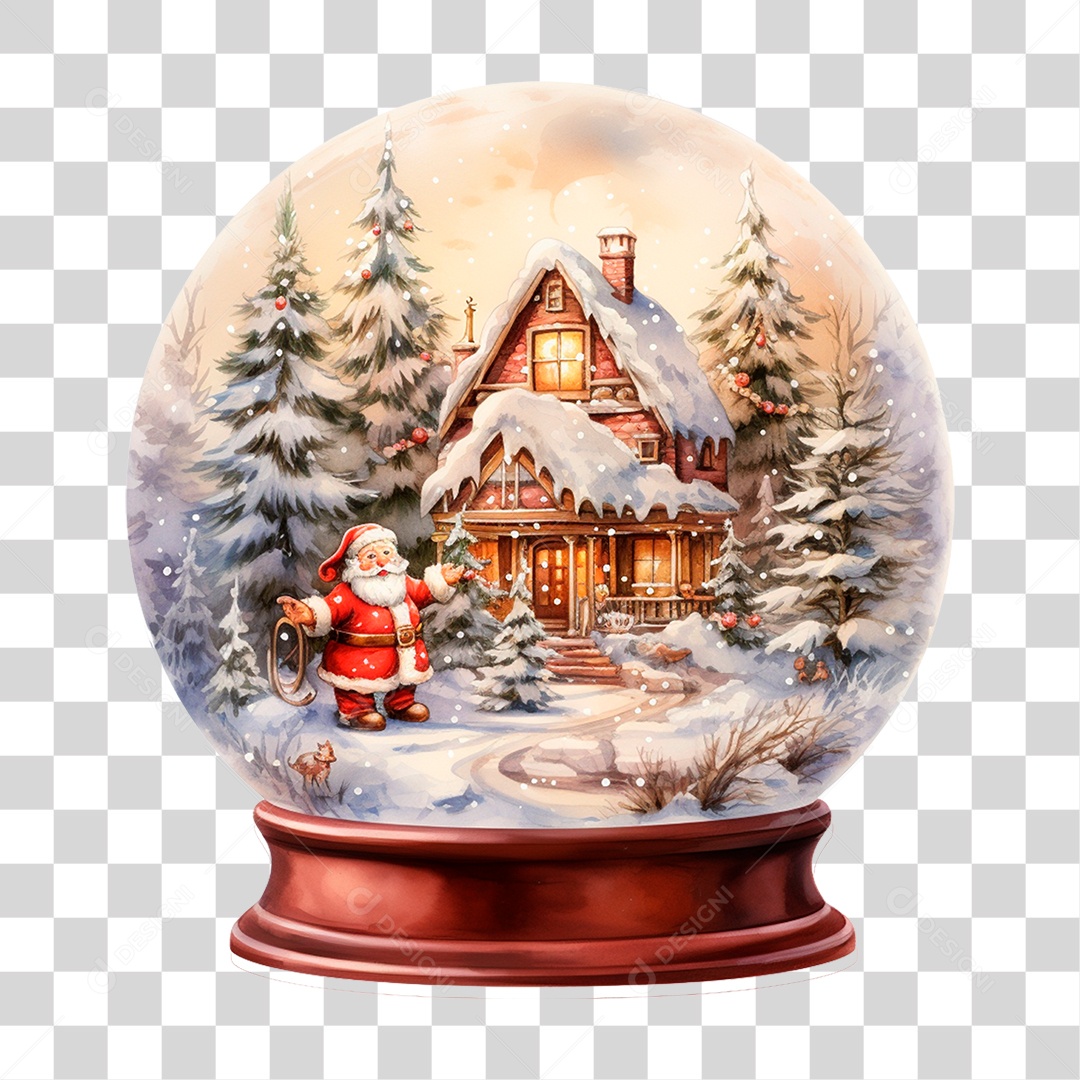 Globo de Neve de Natal PNG Transparente