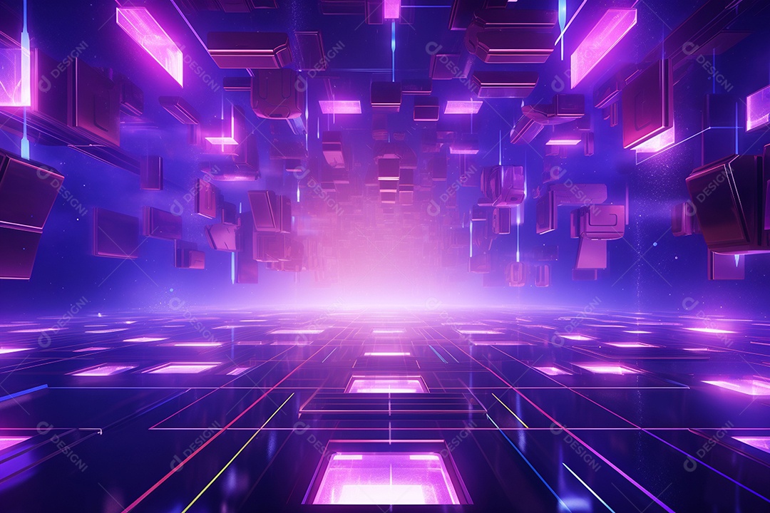 Cenário com formas abstratas