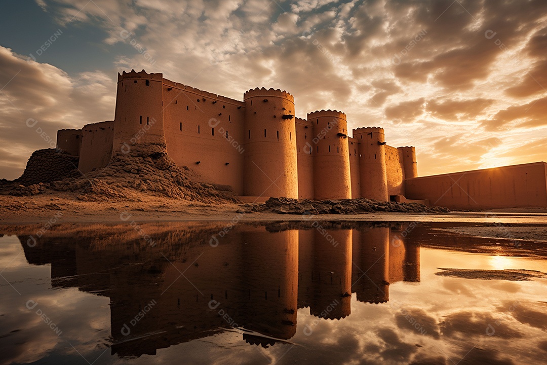 Reino da Arábia Saudita, uma antiga fortaleza sob o sol forte
