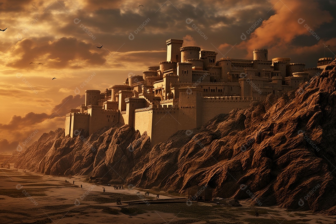 Reino da Arábia Saudita, uma antiga fortaleza sob o sol forte