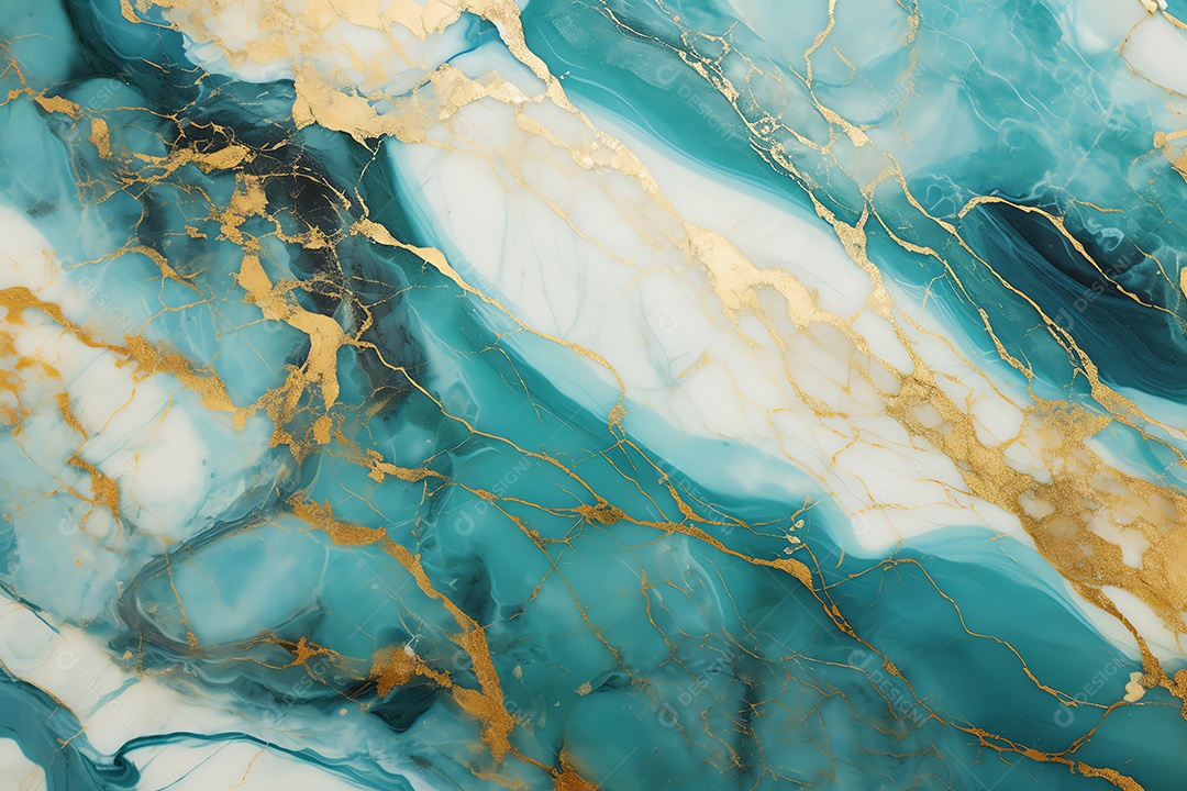 Abstrato mármore pedra granito verde-azulado e fundo de textura dourada para design e modelo