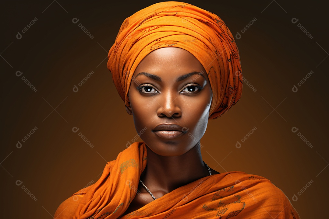 Mulher linda jovem negra sobre fundo isolado