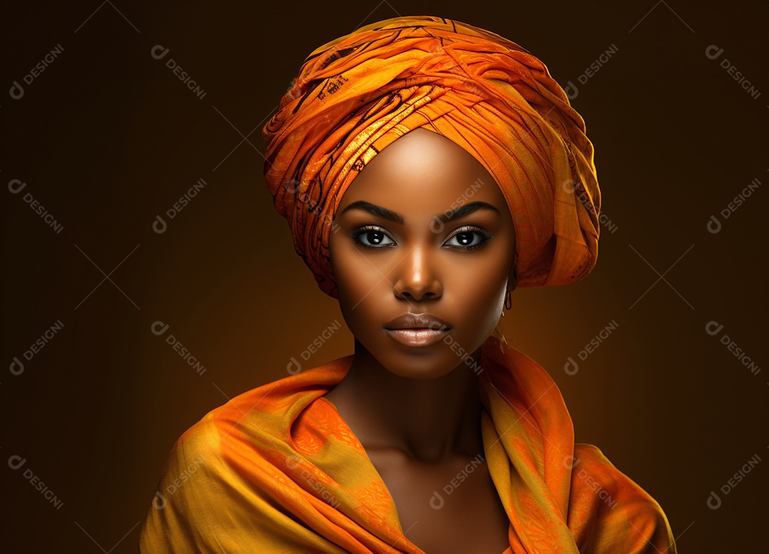 Mulher linda jovem negra sobre fundo isolado