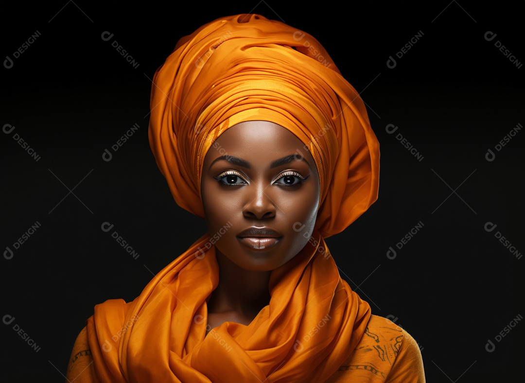 Mulher linda jovem negra sobre fundo isolado