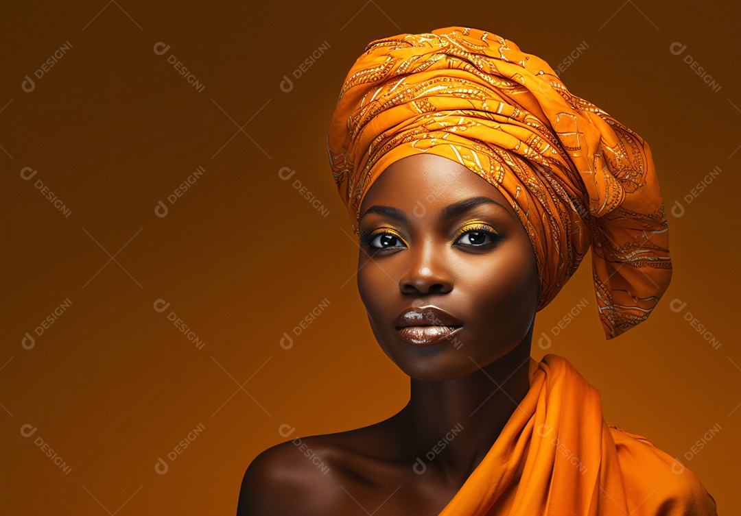 Mulher linda jovem negra sobre fundo isolado