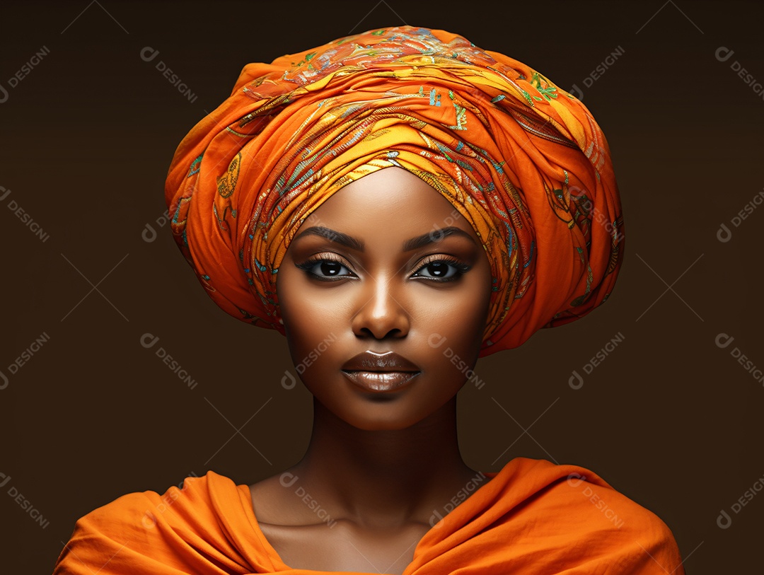 Mulher linda jovem negra sobre fundo isolado