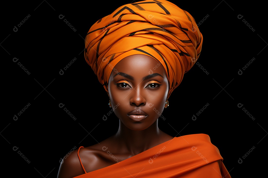 Mulher linda jovem negra sobre fundo isolado