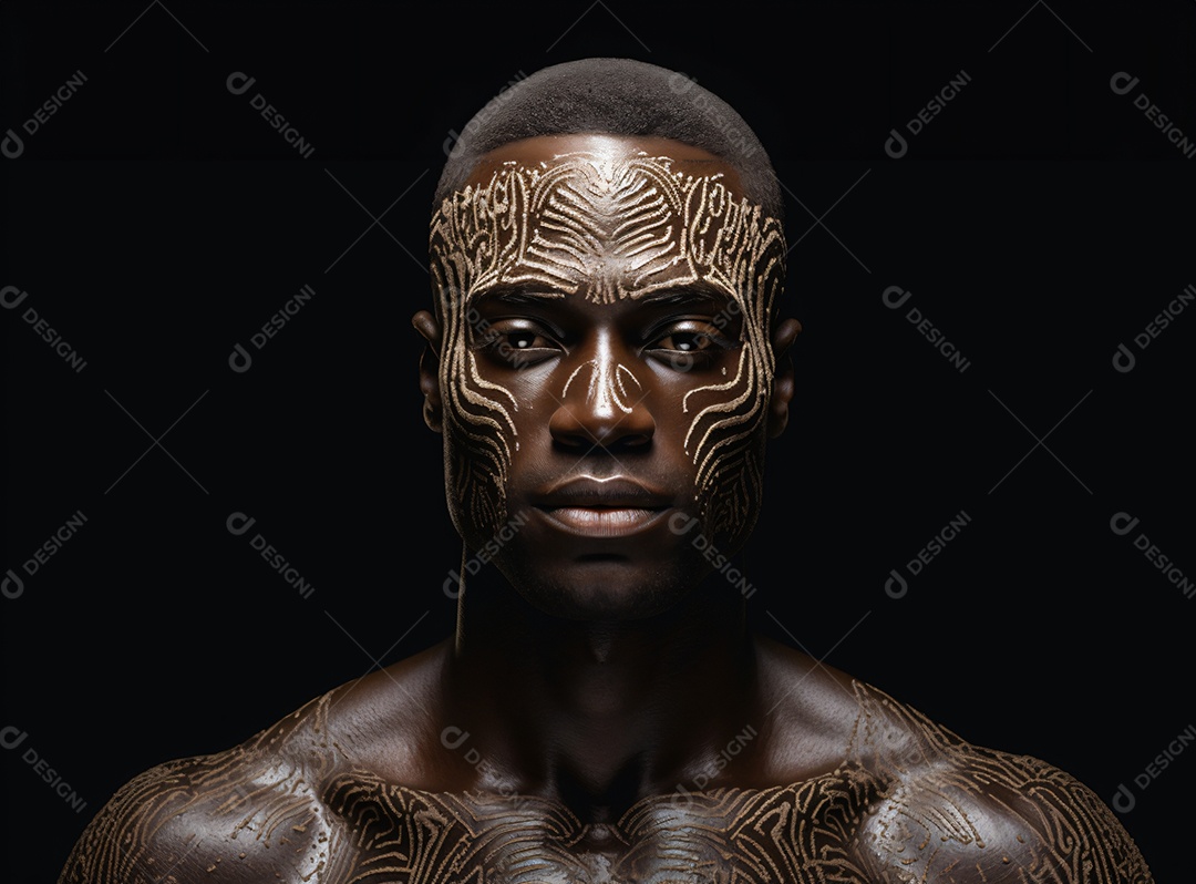 Homem jovem negro sobre fundo isolado