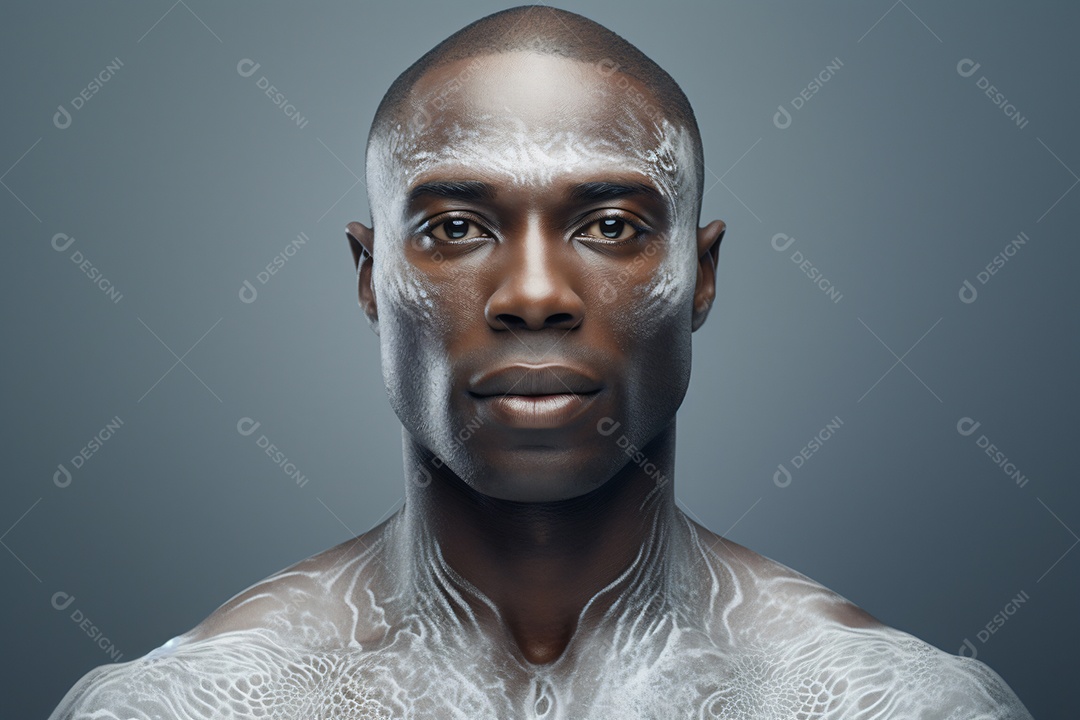 Homem jovem negro sobre fundo isolado