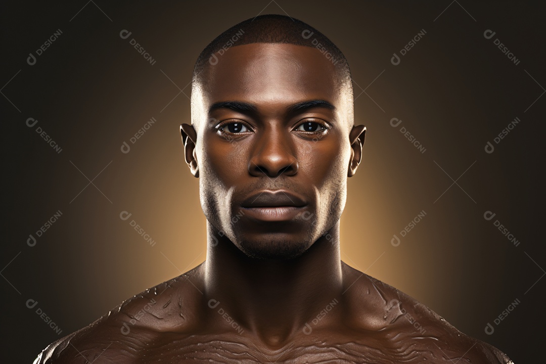 Homem jovem negro sobre fundo isolado