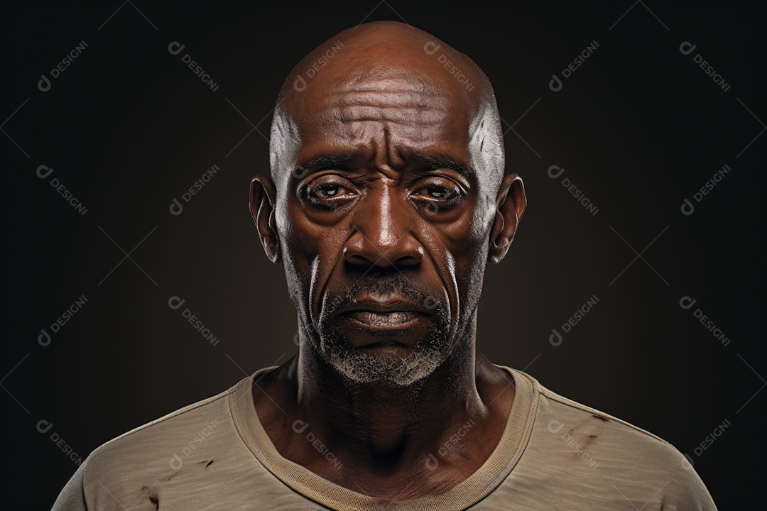 Homem jovem negro sobre fundo isolado