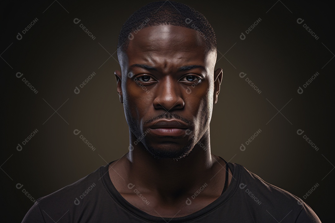 Homem jovem negro sobre fundo isolado