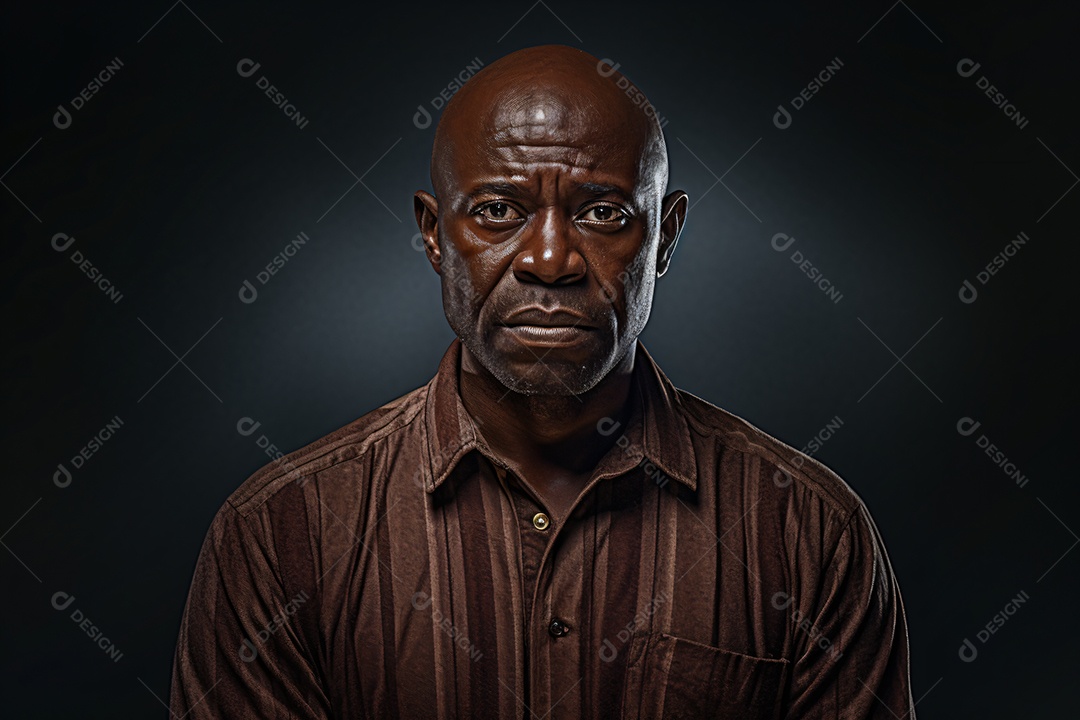 Homem jovem negro sobre fundo isolado