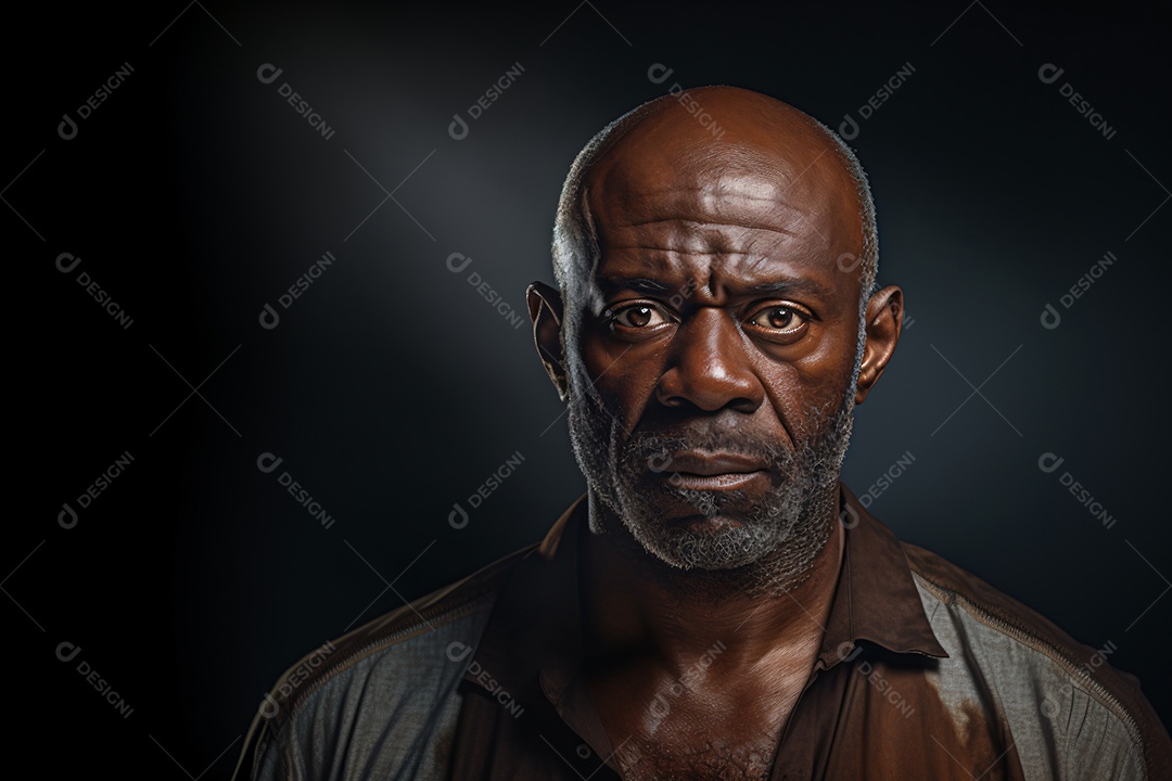 Homem jovem negro sobre fundo isolado